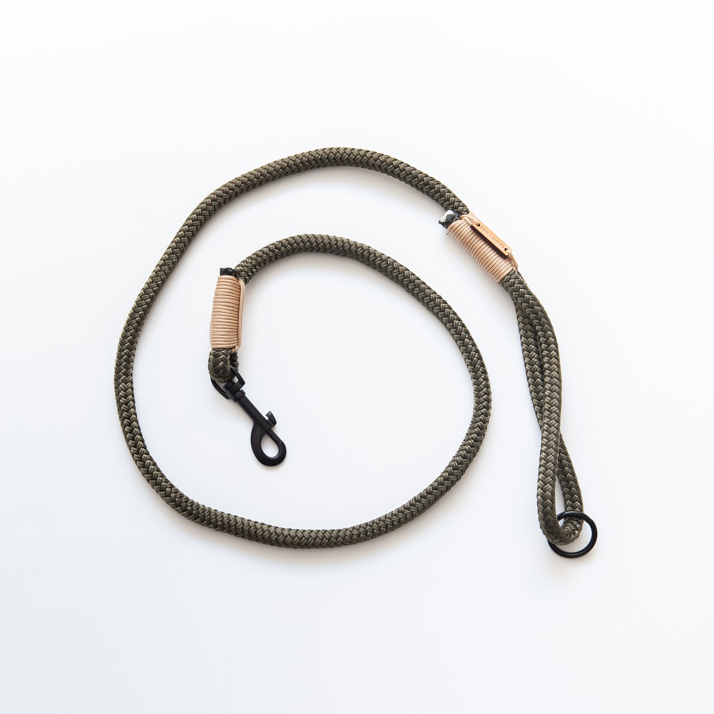 Olive & Tan Marine Rope Dog Leash