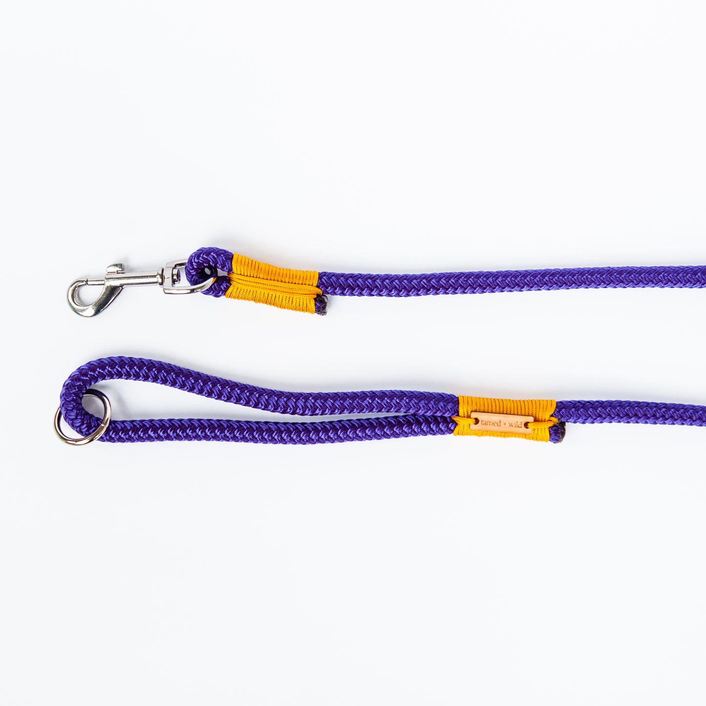Neon Purple & Yellow Rope Dog Leash